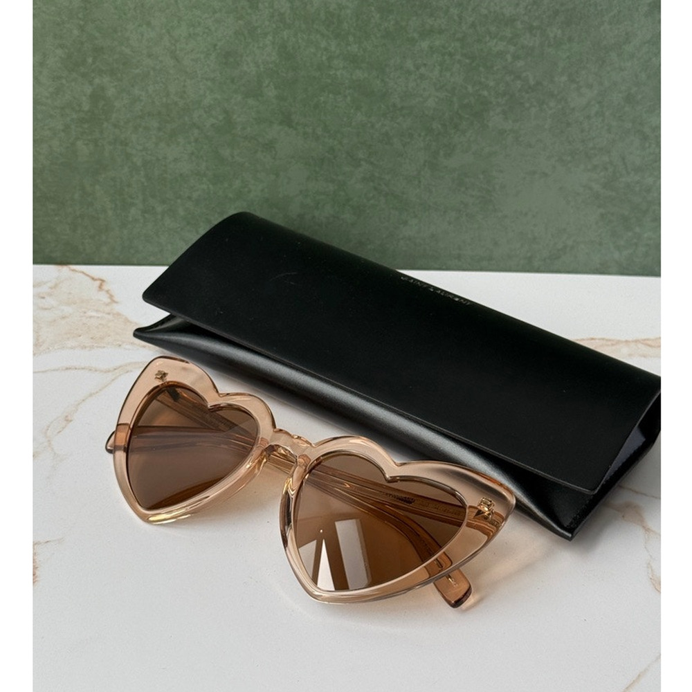 NEW Saint Laurent SL181 Nude Beige Heart LouLou Sunglasses